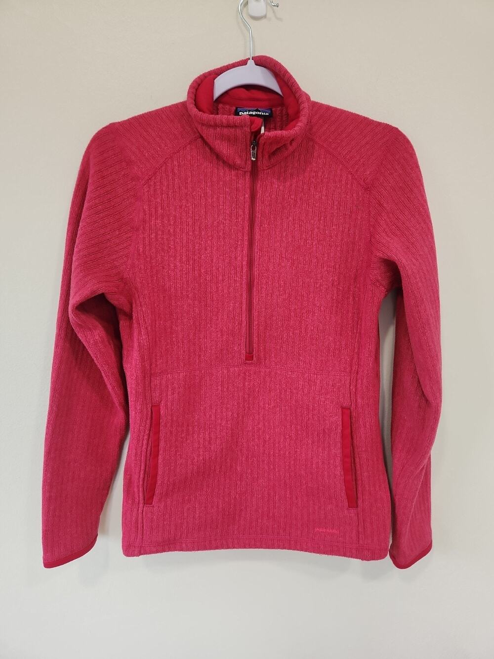 Patagonia Better Sweater Marsupial Pullover 1/2 Zip Pink Striped Women’s Small